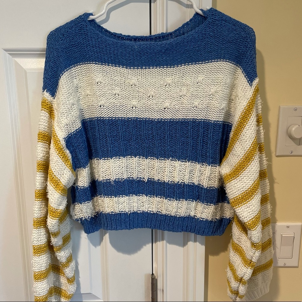 Urban Outfitters (UO) Beau Striped Boat Neck Sweater